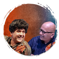 Image of Vidwan Ganesh & Vidwan Kumaresh for the Indian Classical Music Festival February 2026, Purana Gitam, Bharatiya Samagana Sabha in Bangalore.